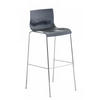BARHOCKER Kunststoff Grau - Chromfarben/Grau, Kunststoff/Metall (43/100/48cm) - CLP