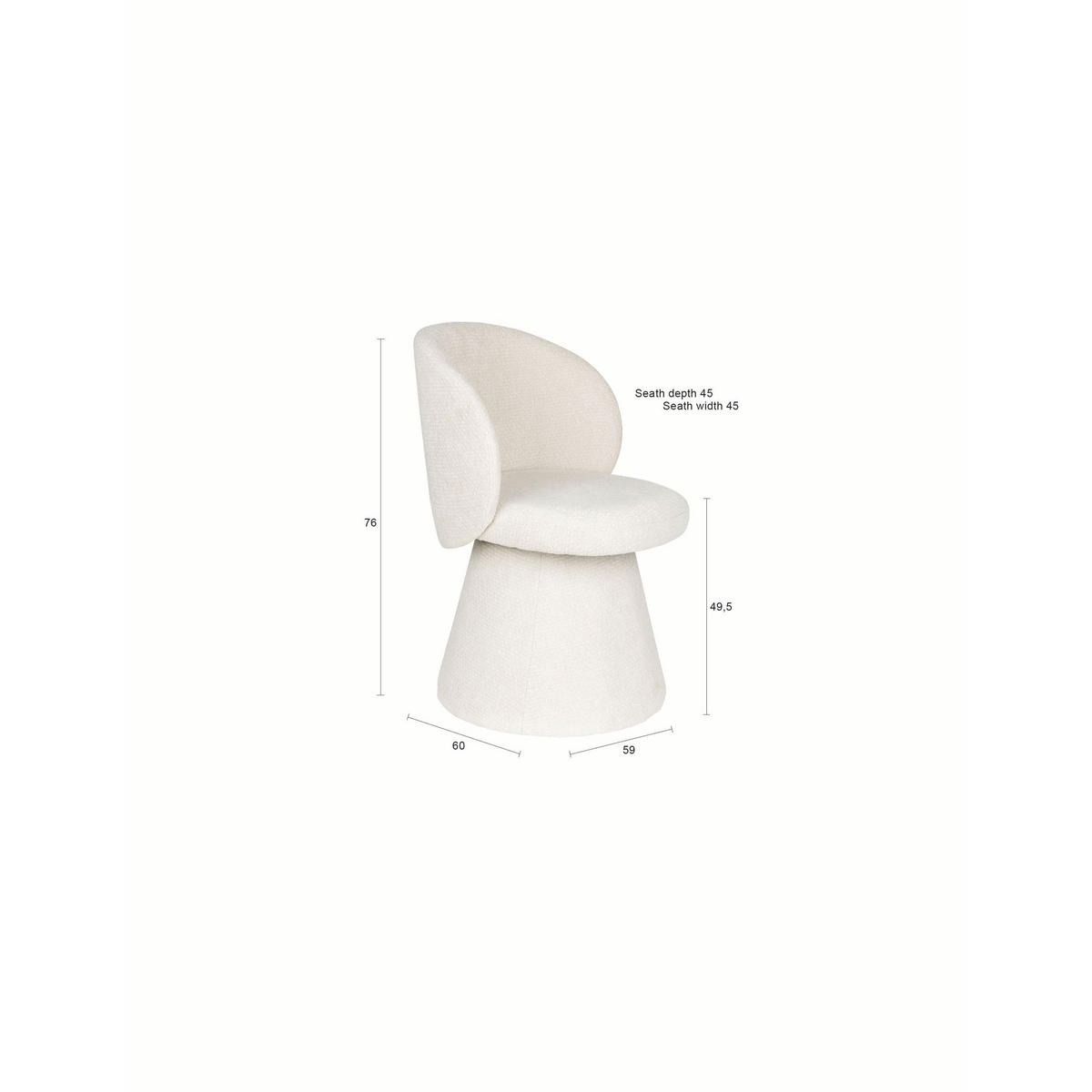 ESSZIMMERSTÜHLE Milly Beige - Beige, Kunststoff (60/76/59cm) - Housecraft Living