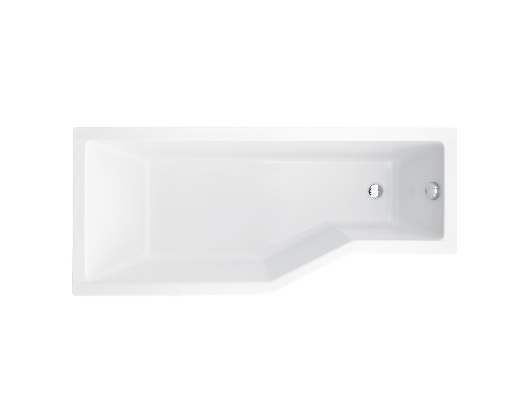 BADEWANNE Eckwanne INTEGRA 150/75 Links mit Schürze Ablauf Füße - Weiß, Kunststoff (75/55.5/150cm) - bad land