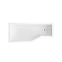 BADEWANNE Eckwanne INTEGRA 150/75 Links mit Schürze Ablauf Füße - Weiß, Kunststoff (75/55.5/150cm) - bad land