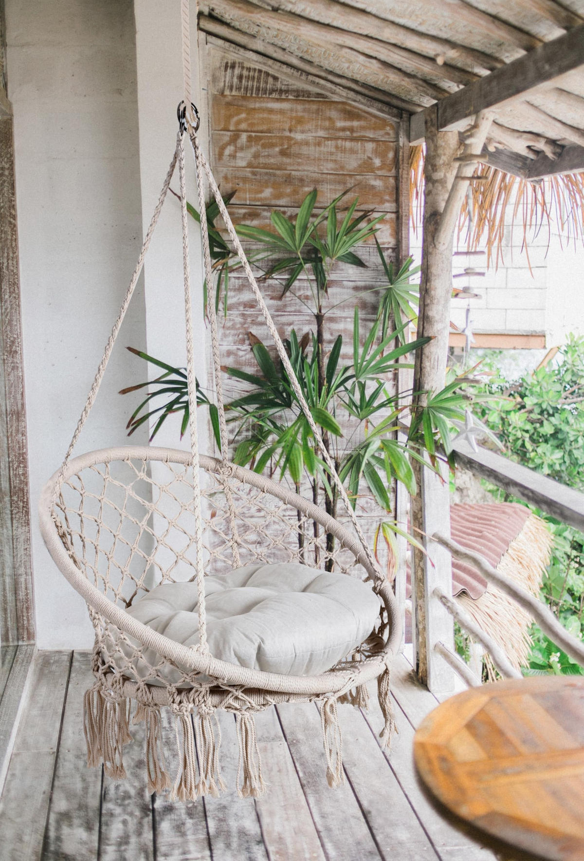 HÄNGESESSEL Angers Geflecht Weiß Polyester Hängesitz Hängekorb - Weiß, Kunststoff (80/125/60cm) - DELUKE