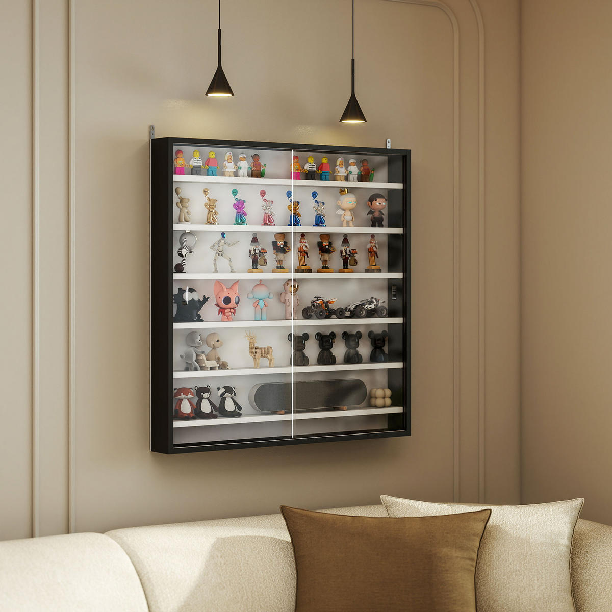 BÜCHERREGAL 80/9,5/83 cm Schwarz - Brombeere, Karton (80/83/9.5cm)