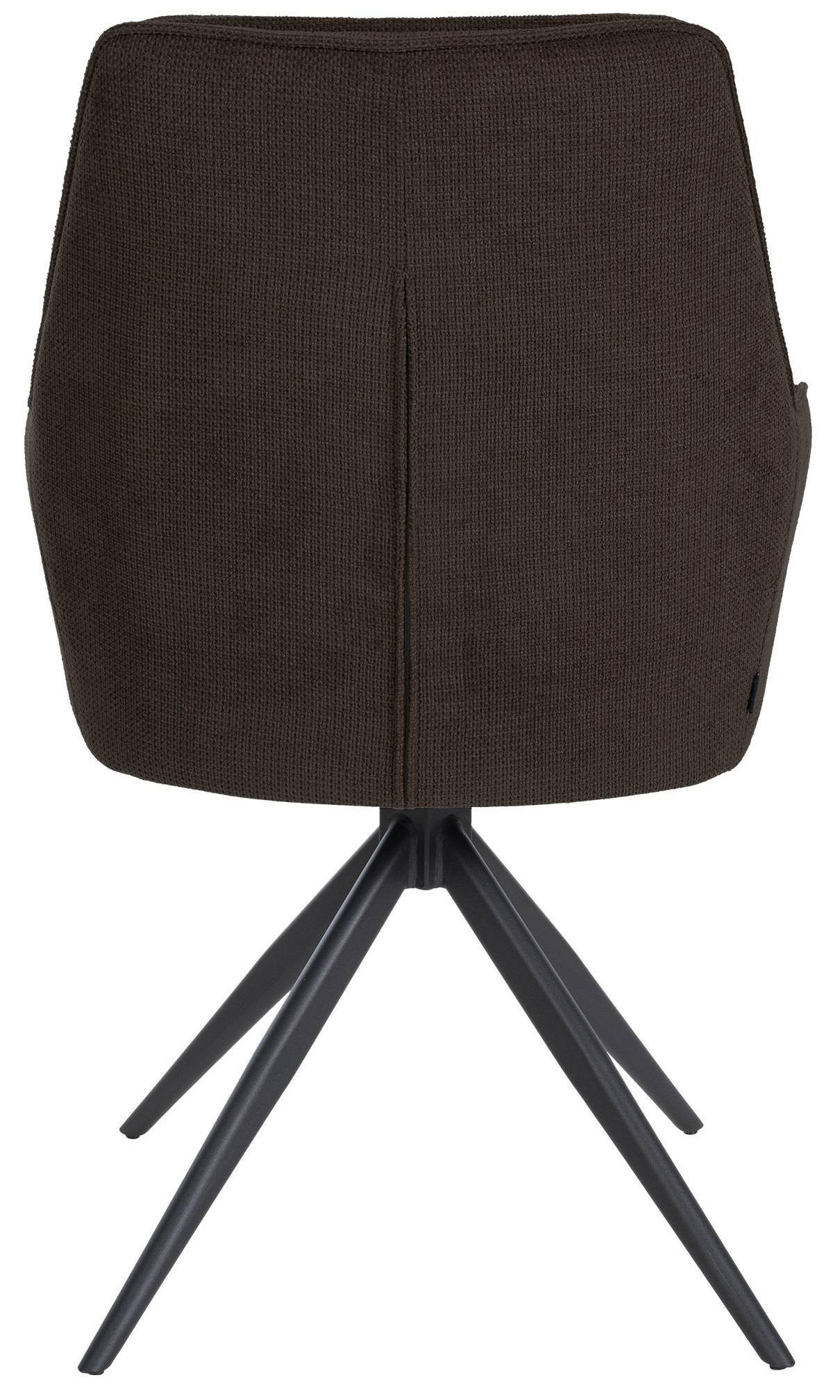 ARMLEHNENSTUHL Metall braun - Schwarz/Braun, Textil/Metall (58/91/62cm) - CLP