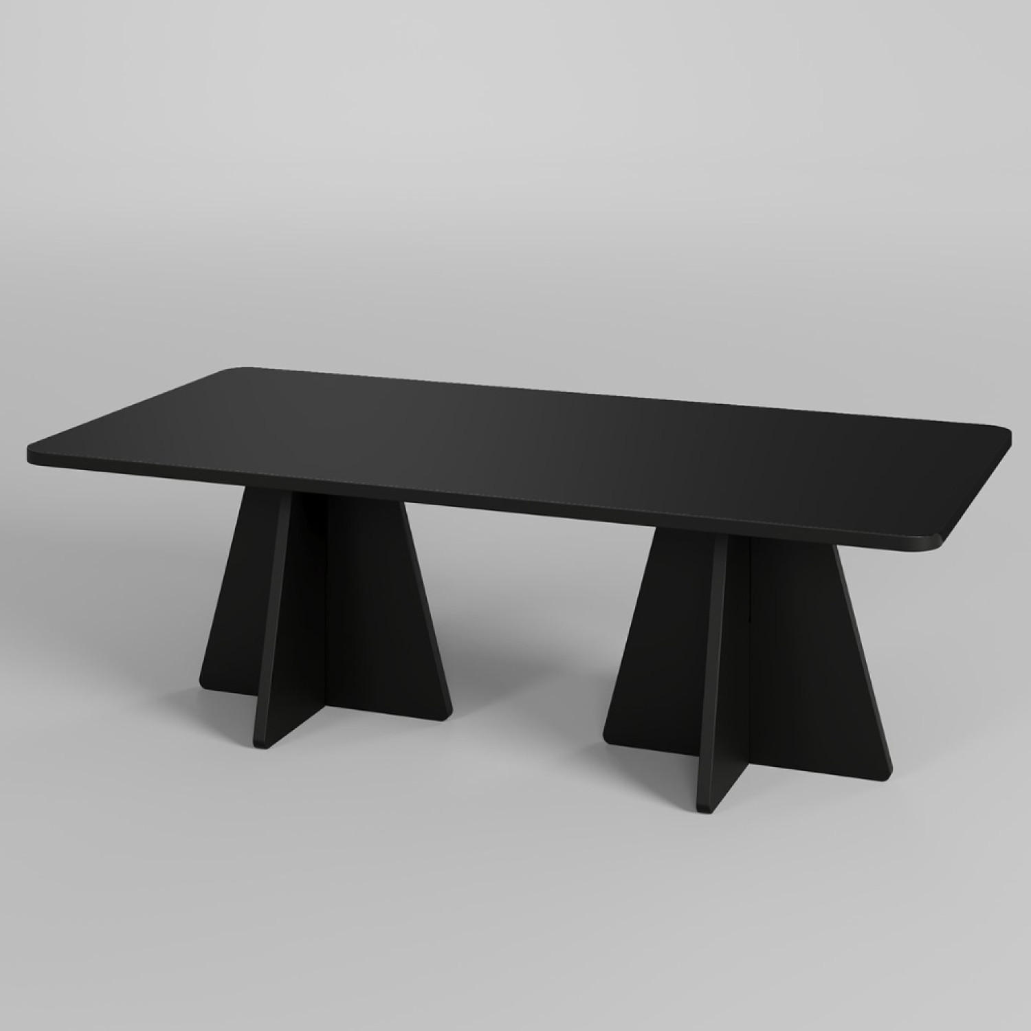 COUCHTISCH Shamp Schwarz - Schwarz, Holzwerkstoff (60/120/40cm) - Concept Usine