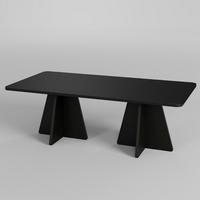 COUCHTISCH Shamp Schwarz - Schwarz, Holzwerkstoff (60/120/40cm) - Concept Usine