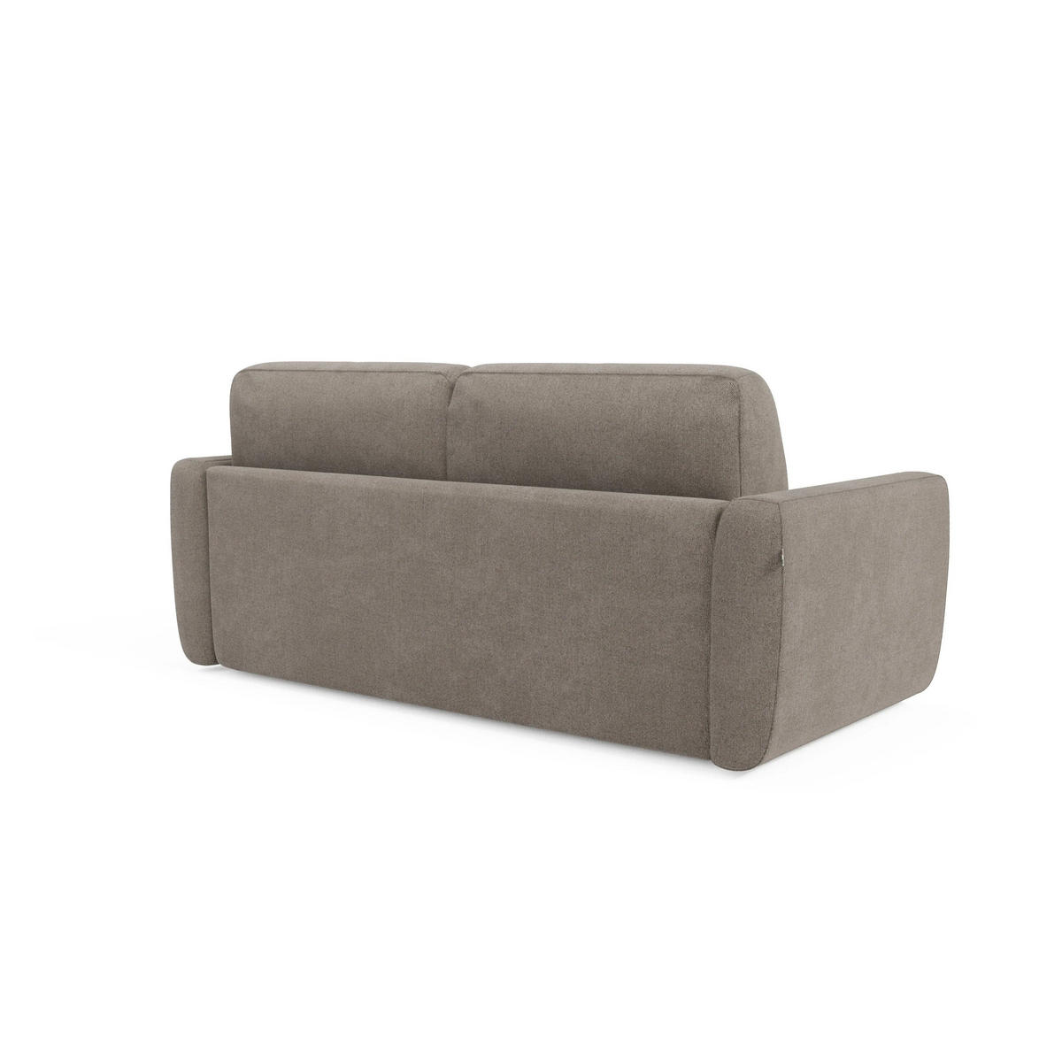 SCHLAFSOFA Leonida - Taupe, Metall (222/92/98cm) - Divani.store