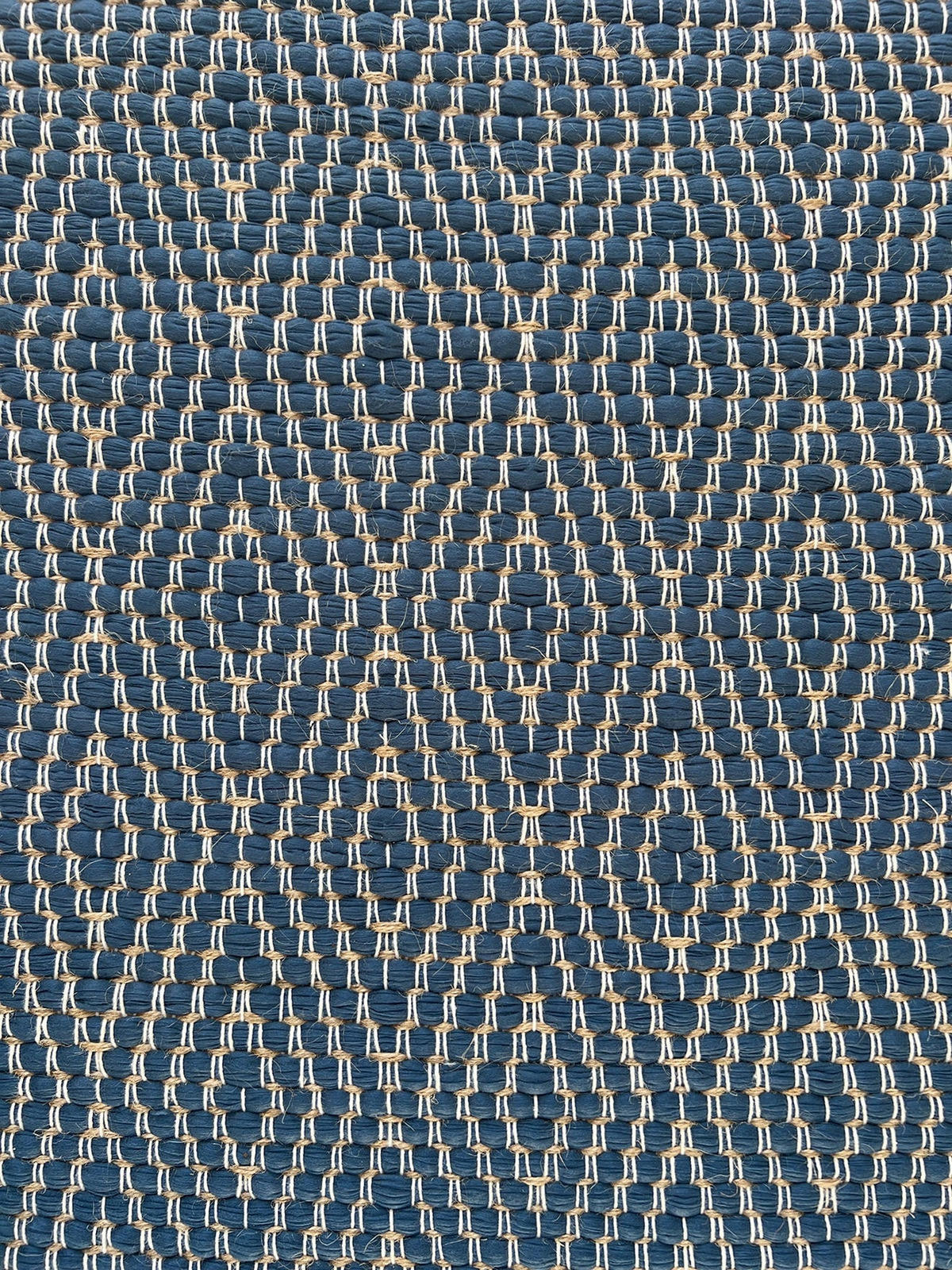 TEPPICH aus recycelten Fasern handgewebt blau - Blau, Naturmaterialien (120/170cm) - AFK Living