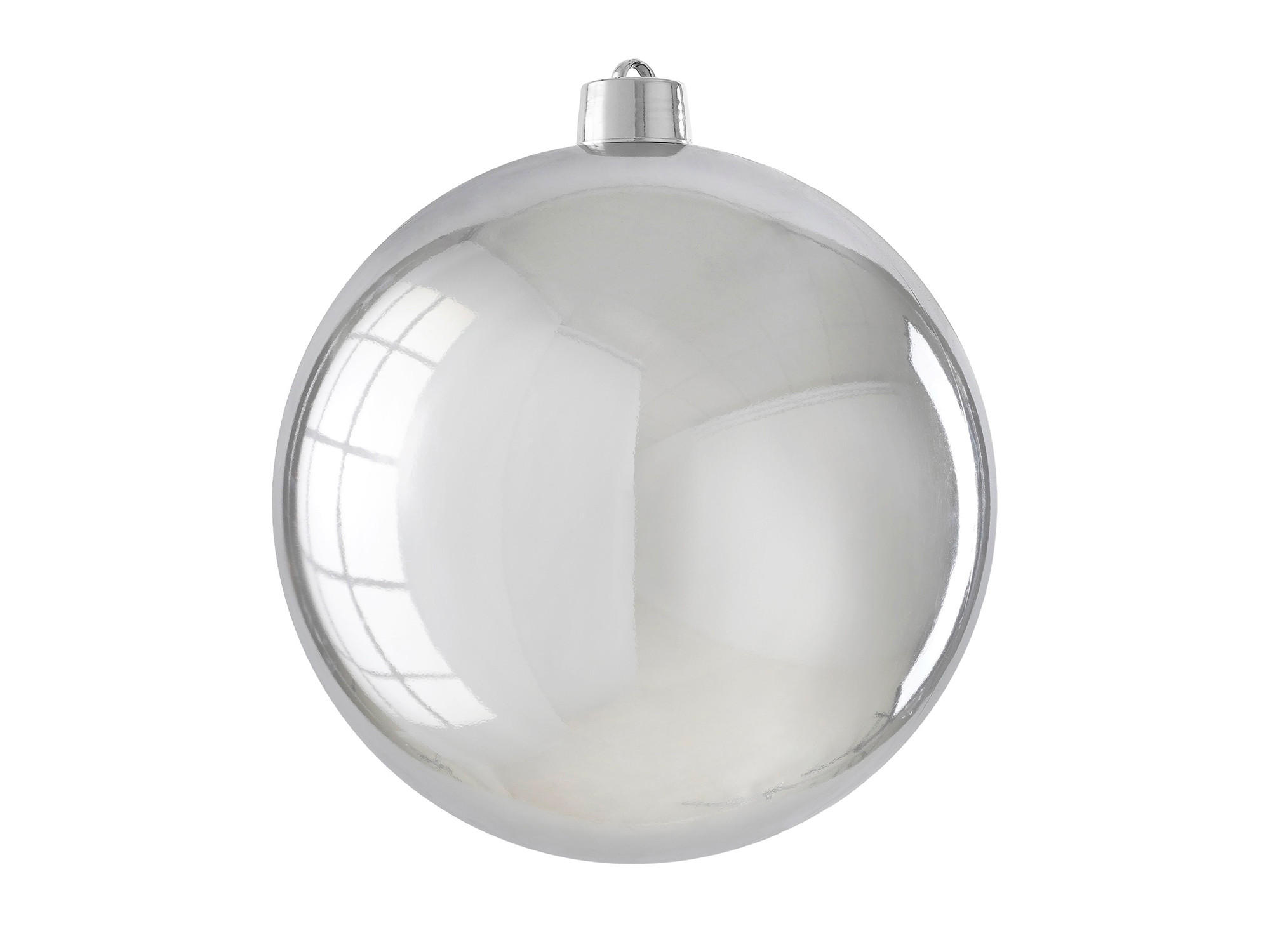 LAALU CHRISTBAUMKUGEL rund silber glänzend 20 cm - Silberfarben, Kunststoff (27/27/27cm) - LAALU