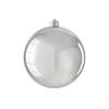 LAALU CHRISTBAUMKUGEL rund silber glänzend 20 cm - Silberfarben, Kunststoff (27/27/27cm) - LAALU