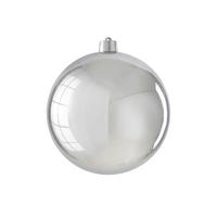 LAALU CHRISTBAUMKUGEL rund silber glänzend 20 cm - Silberfarben, Kunststoff (27/27/27cm) - LAALU