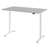 SCHREIBTISCH elektrisch Bluetooth & App XDLR 80/140/72 cm in Grau/Weiß - Weiß/Grau, Holzwerkstoff (80/140/72cm) - bümö