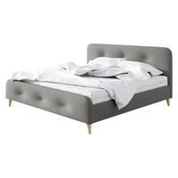 POLSTERBETT Loham New - Naturfarben/Grau, Holz/Holzwerkstoff (160/200cm) - MIRJAN24