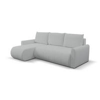 ECKSOFA Sprento Hellgrau, aus Boucle-Stoff, mit Schlaffunktion und Bettzeugfach - Hellgrau, Holzwerkstoff/Textil (230/149cm) - Bettso