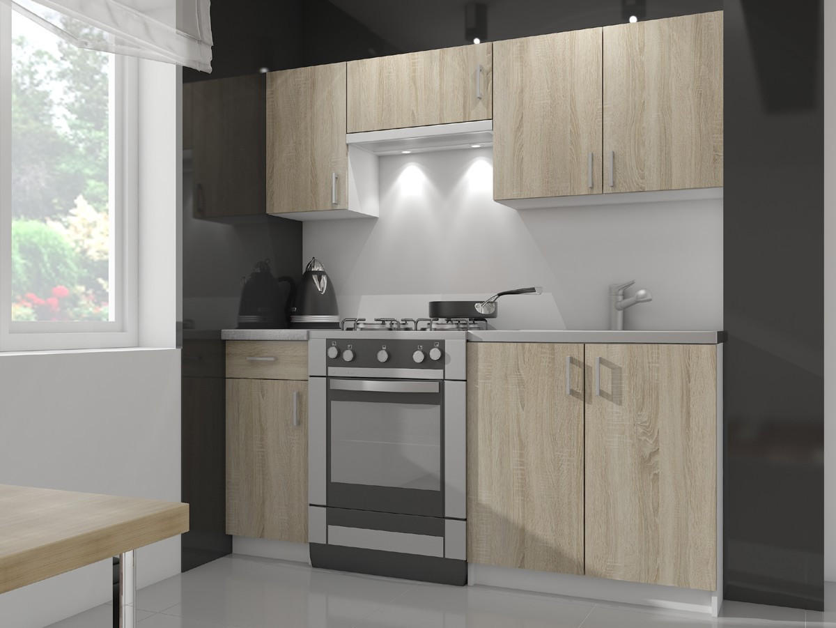 UNTERSCHRANK Weiß, Eiche Sonoma 82/60/44,5 - Weiß, Holzwerkstoff (60/82/44cm) - RAUMHIRSCH FURNITURE