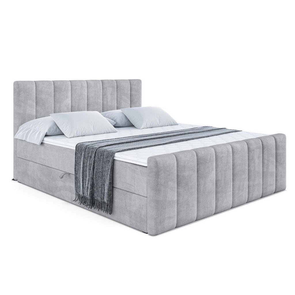 ALTDECOR AMERICKÁ postel OTTA-Z – 180 × 200 cm – H3 – světle šedá