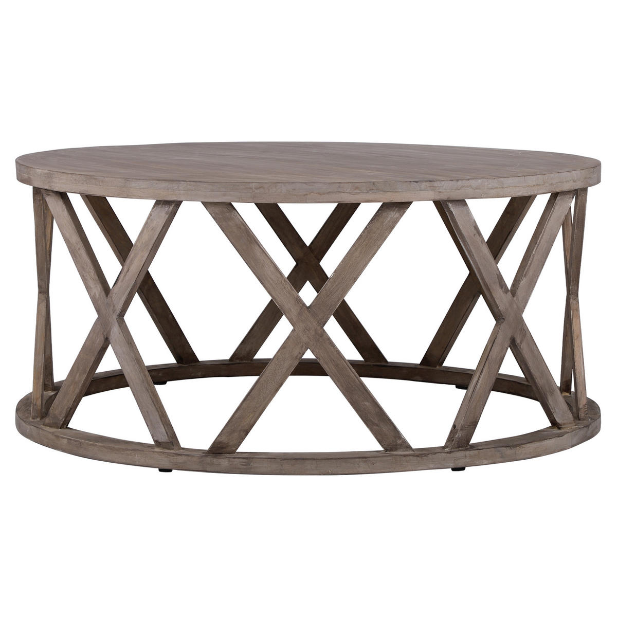 COUCHTISCH Ø100x45 cm rund Natur handgefertigt aus Mangoholz - Braun, Holz (100/45/100cm) - WOMO-DESIGN