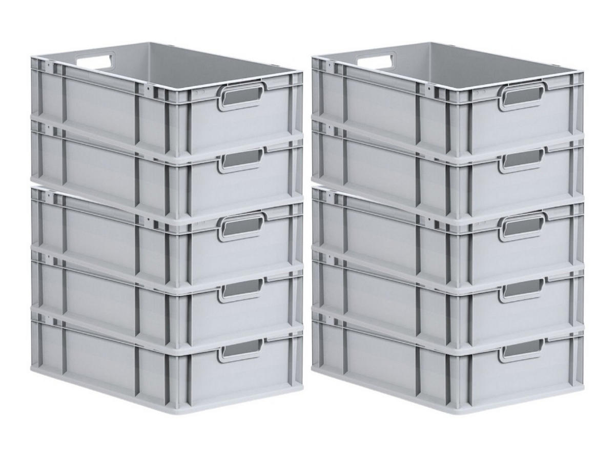 EUROBOX Nextgen Economy Griffe Offen 17x40x60cm 34 Liter - Grau, Kunststoff (40/17/60cm) - PROREGAL