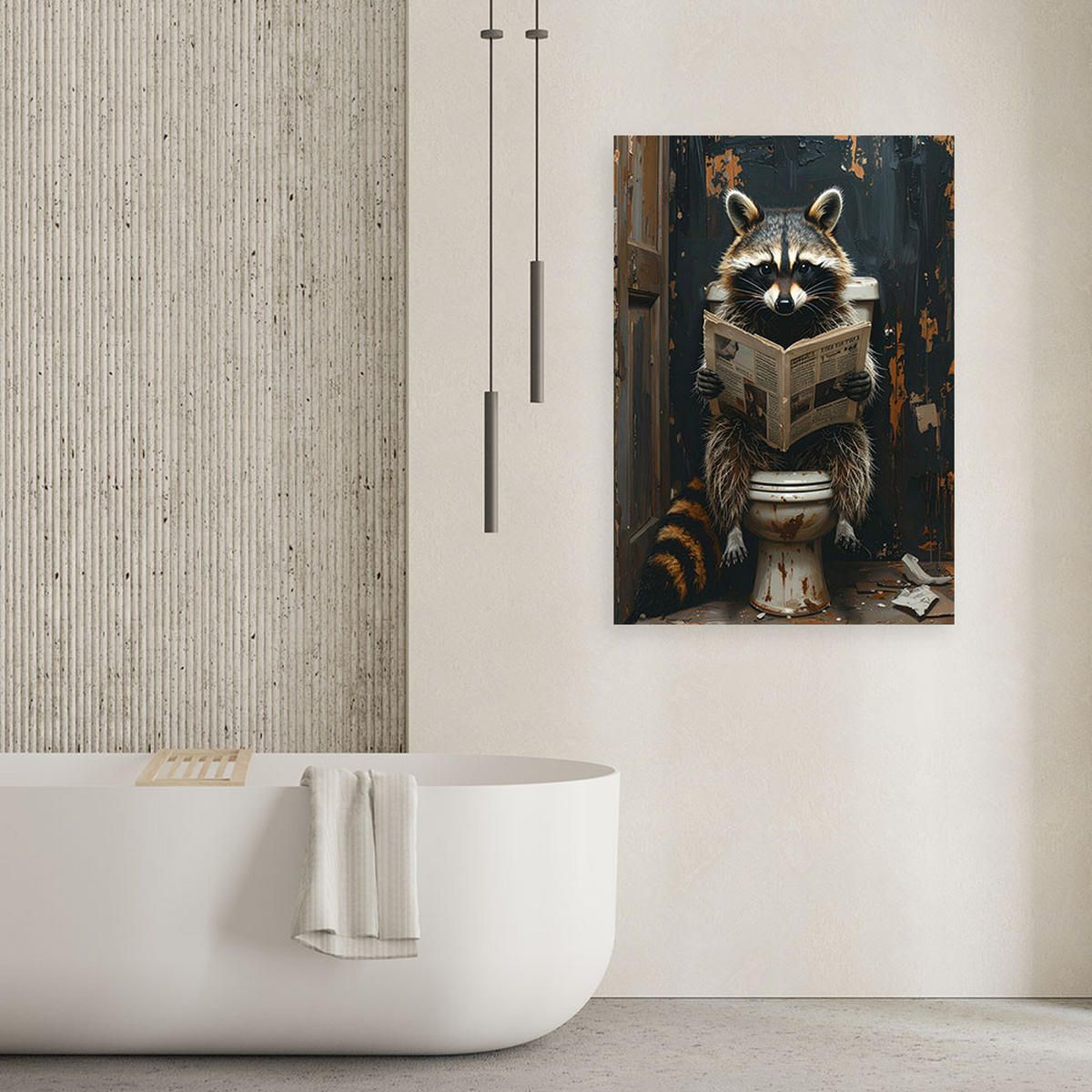 LEINWANDBILD Tiere 60x90cm - Schwarz, Textil (60/90cm) - Feeby