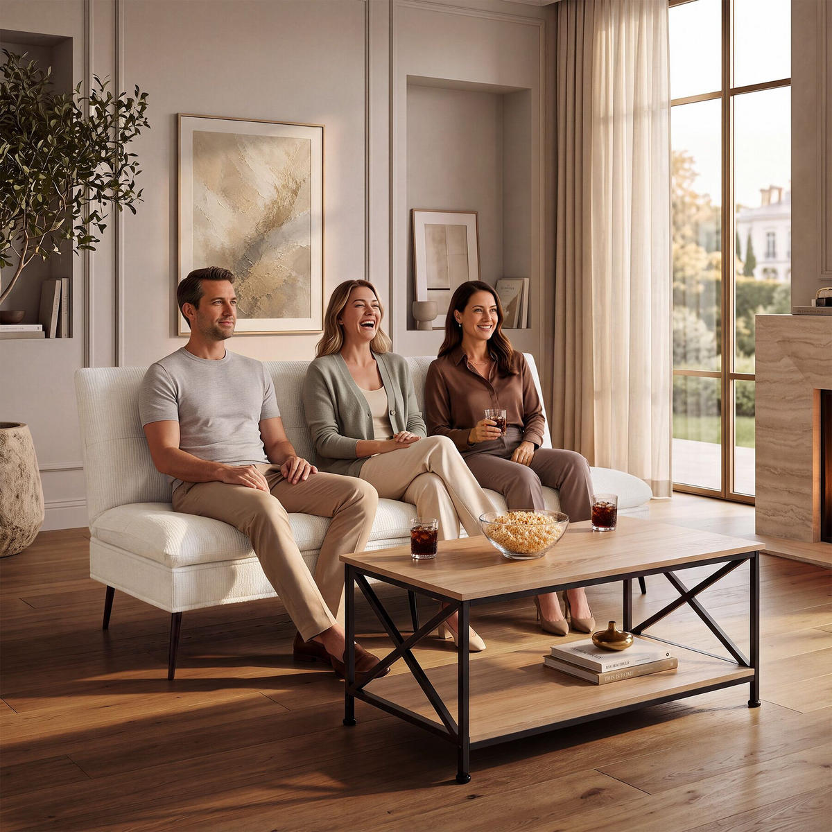 SCHLAFSOFA Tokio, Belastbarkeit 300 kg, 175 x 66 x 87 cm, creme-weiß - Creme/Weiß, Kunststoff/Textil (108/45/175cm) - tectake