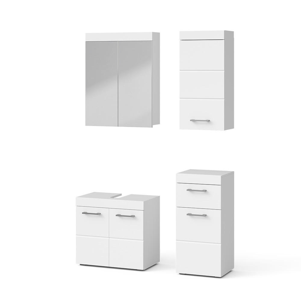 SADA NÁBYTKU DO KOUPELNY Luna Bílá - bílá, kompozitní dřevo (60/56/34cm) - Vicco