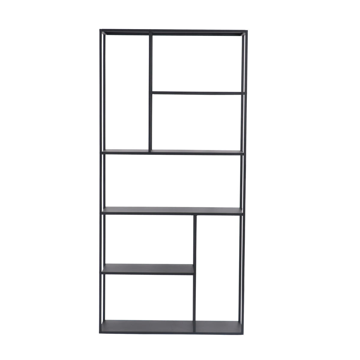 STANDREGAL Vehmaa - Schwarz, Metall (90/188/30cm) - [en.casa]