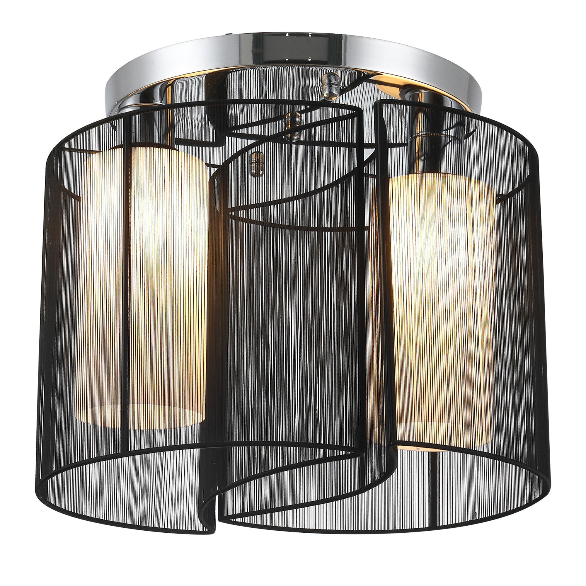 DECKENLAMPE, Schwarz, Ohne Glühbirnen - Schwarz, Metall (47.5/33/47.5cm) - HOMCOM