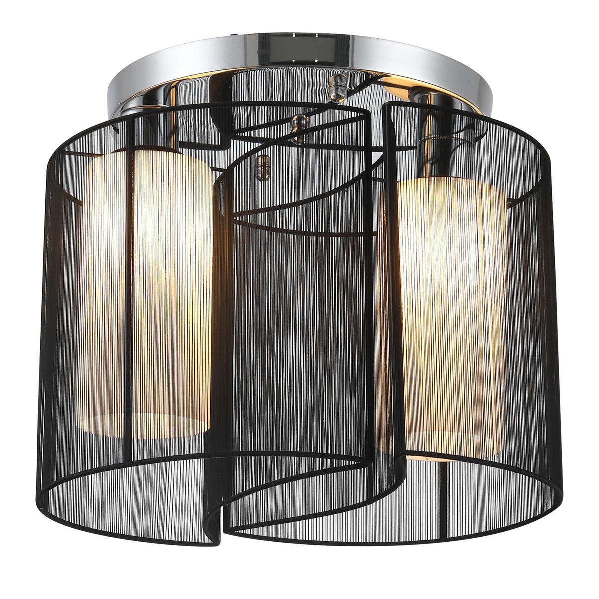 DECKENLAMPE, Schwarz, Ohne Glühbirnen - Schwarz, Metall (47.5/33/47.5cm) - HOMCOM