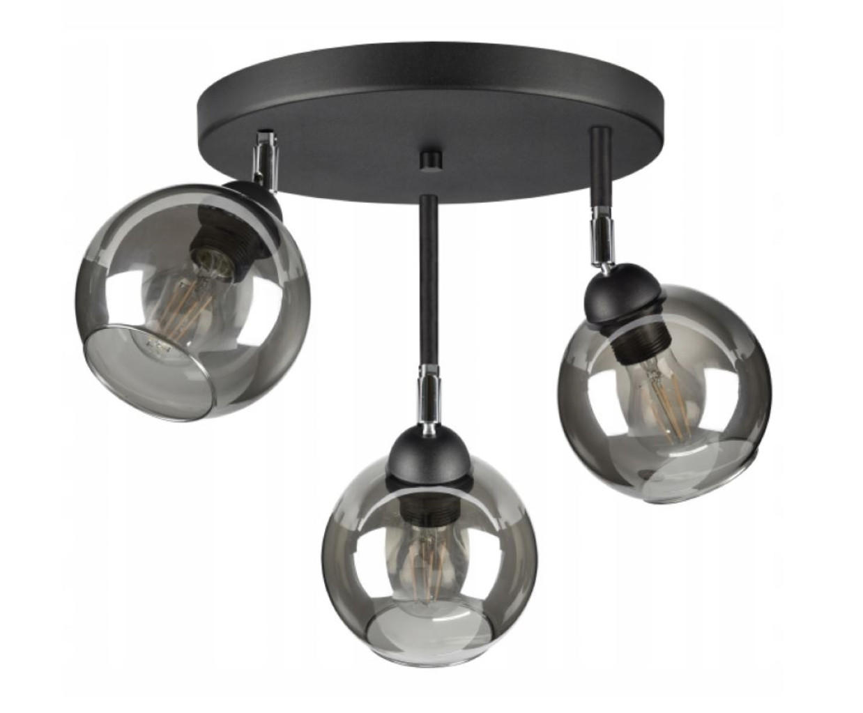 DECKENLEUCHTE HAGEN - Schwarz, Glas/Metall (35/35/35cm) - kiki design