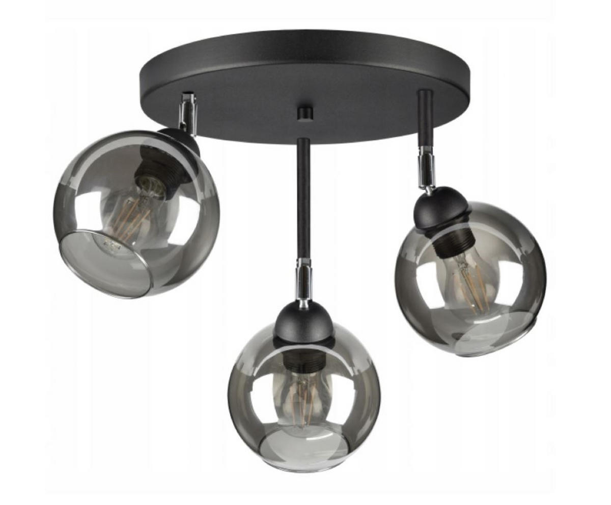 DECKENLEUCHTE HAGEN - Schwarz, Glas/Metall (35/35/35cm) - kiki design
