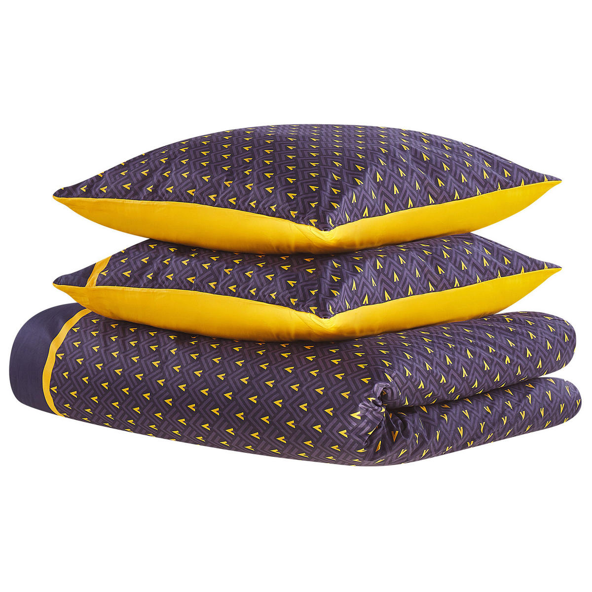 BETTWÄSCHE SET Wallingford 155x220 cm - Blau, Textil (155/220cm) - Beliani