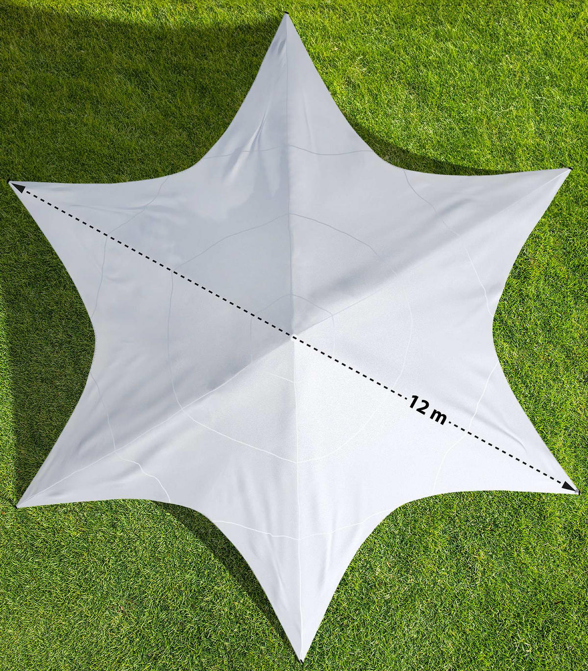 STERNZELT 12/12/5 m Kunststoff Weiß - Weiß, Kunststoff (12/5/12cm) - CLP