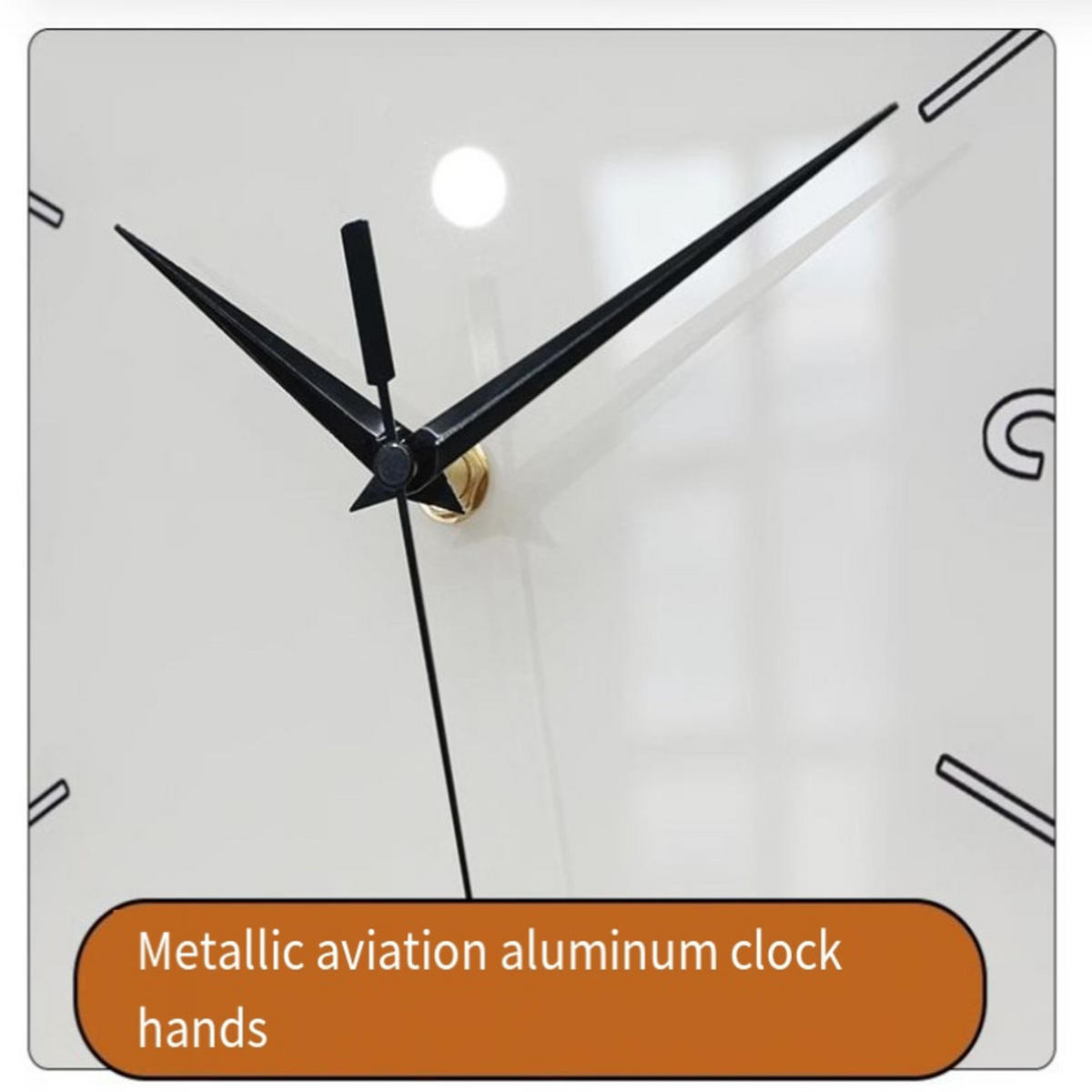 WANDUHR, Acrylmaterial, 30 x 30 x 30 cm, EU-Stecker，Bergmuster - Weiß, Kunststoff (30/30/30cm) - Weltevree