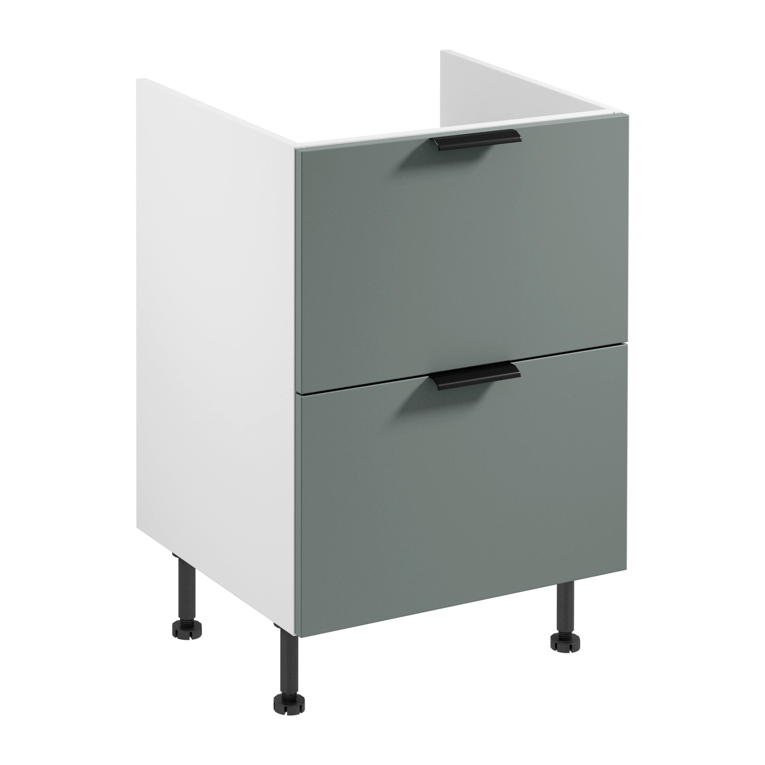 SPÜLENUNTERSCHRANK D60IN AX – Sorento Weiß Grün – Weiß / Grün - Weiß/Grün, Holzwerkstoff (60/87/52cm) - ROYAL24_MARKT