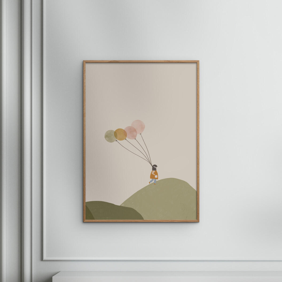 POSTER Menina Lisboa - Girl and Her Balloons - Multicolor, Papier (70/100/0.1cm) - Poster&Frame