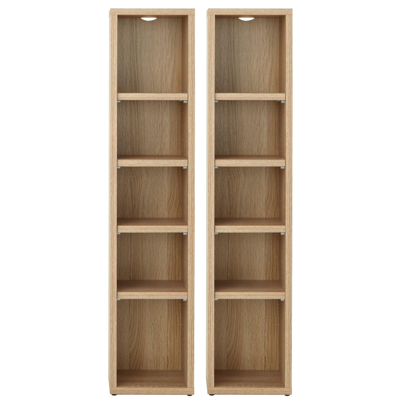 CD/DVD- REGAL CHART - Sonoma Eiche, Holzwerkstoff (20/186/17cm) - CARO-Möbel