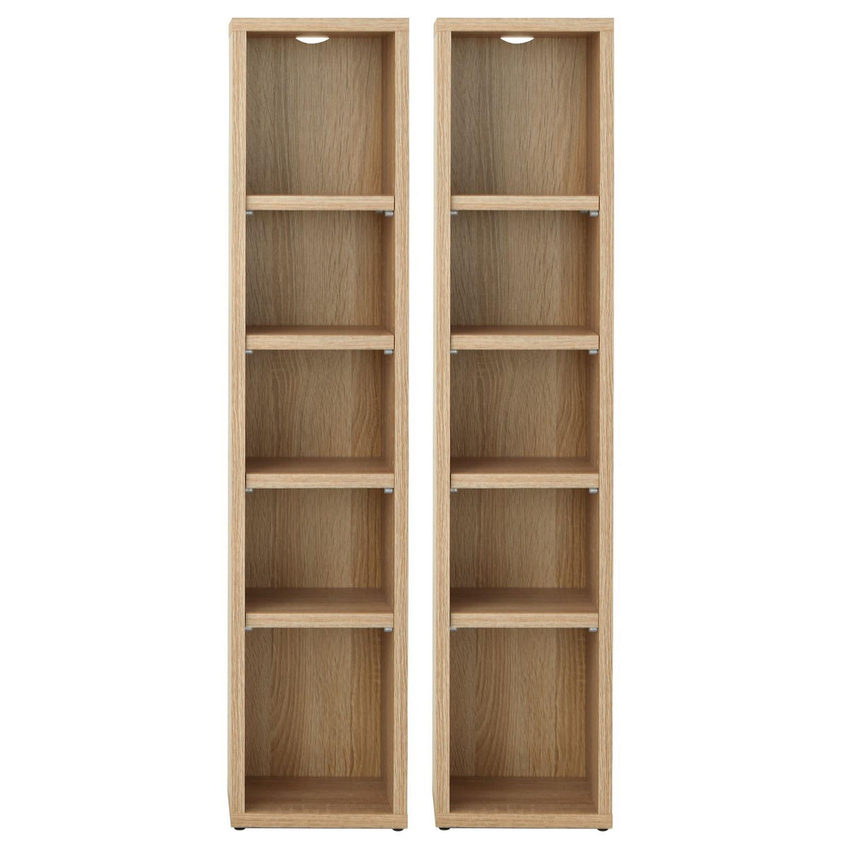 CD/DVD- REGAL CHART - Sonoma Eiche, Holzwerkstoff (20/186/17cm) - CARO-Möbel