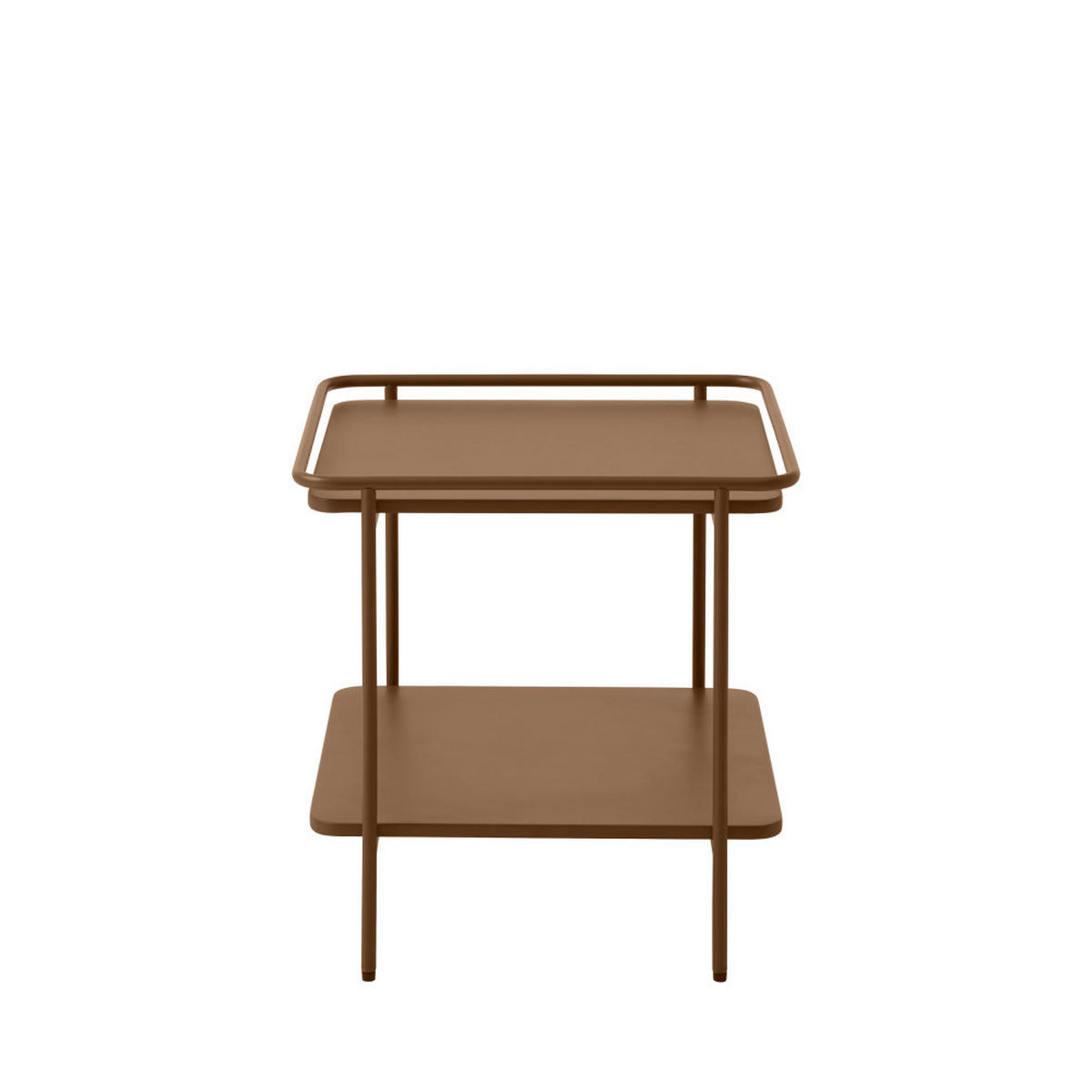 BEISTELLTISCH - Metall - Terrakotta - Terracotta, Metall (45/45/44cm) - Drawer