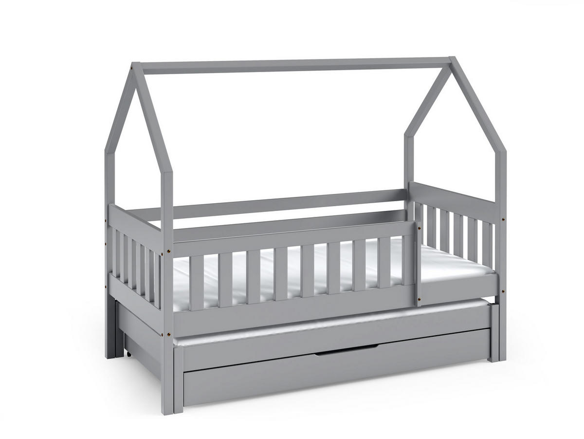 KINDERBETT BAMBINA 80x160 cm Hellgrau - Hellgrau, Holz (80/160cm) - MASSENO
