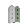 REGALSCHRANK Set Kania 115x37x171 MDF Weiß /Bunt - Weiß/Grün, Holzwerkstoff (115/171/37cm) - 58aufmkessel
