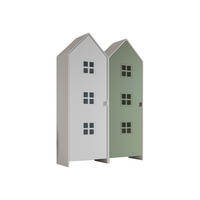 REGALSCHRANK Set Kania 115x37x171 MDF Weiß /Bunt - Weiß/Grün, Holzwerkstoff (115/171/37cm) - 58aufmkessel