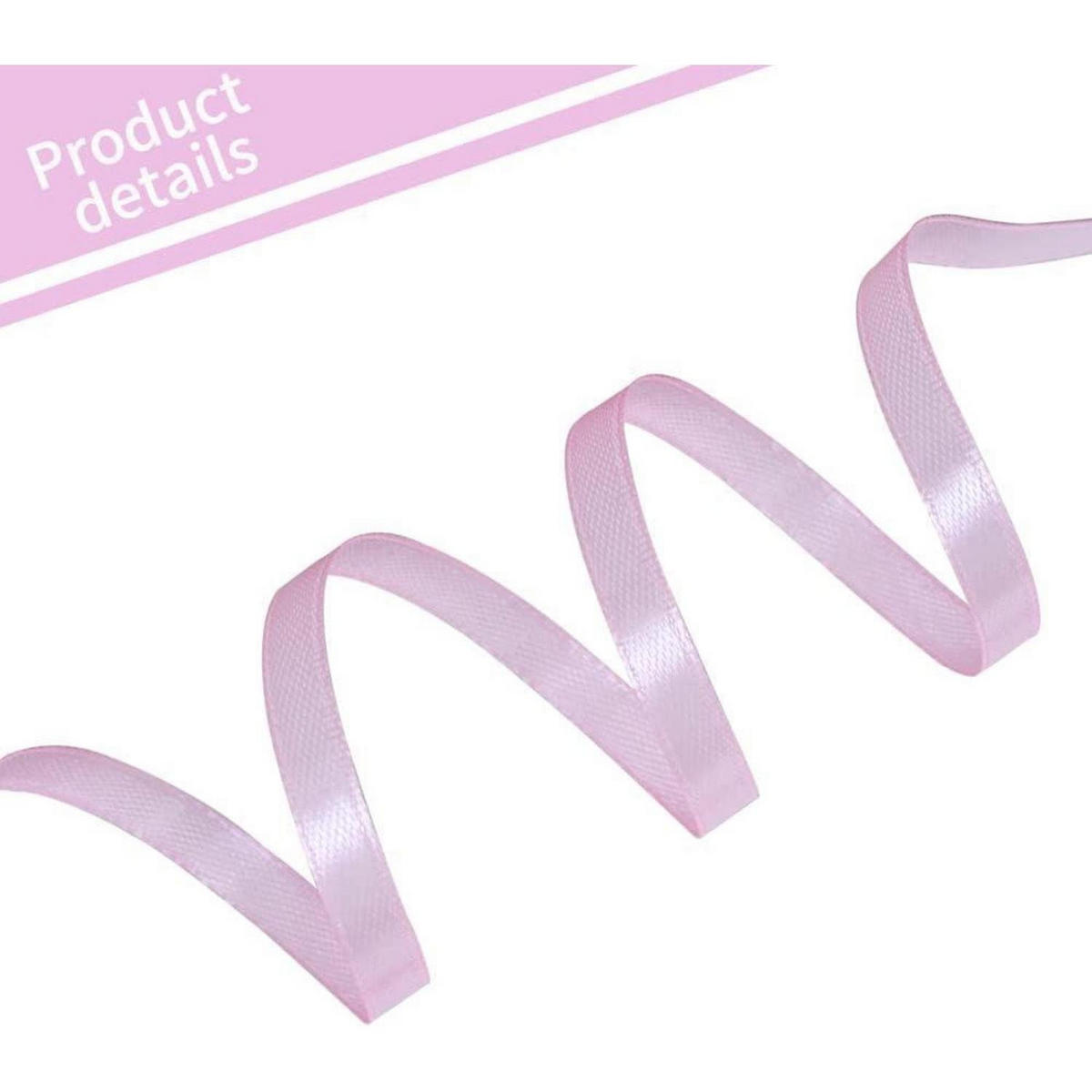 SATINBAND Babyrosa 0,6 cm x 91 m - Rosa, Textil (10.2/0.1/254cm)