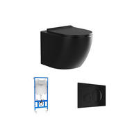 HÄNGE WC - 36 cm x 53.5 cm - keramik - schwarz Javoine - Schwarz, Keramik (36/36/53.5cm) - Vente-Unique
