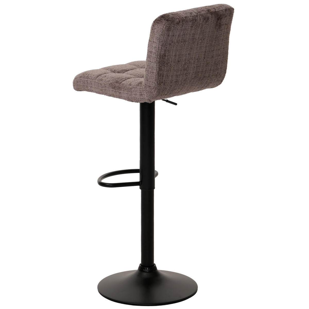 BARHOCKER 2er-Set gepolstert mit Lehne Sitzhöhe 63-83cm höhenverstellbar drehbar Stoff Chenille Braun - Braun, Textil (38/107/41cm) - PROREGAL