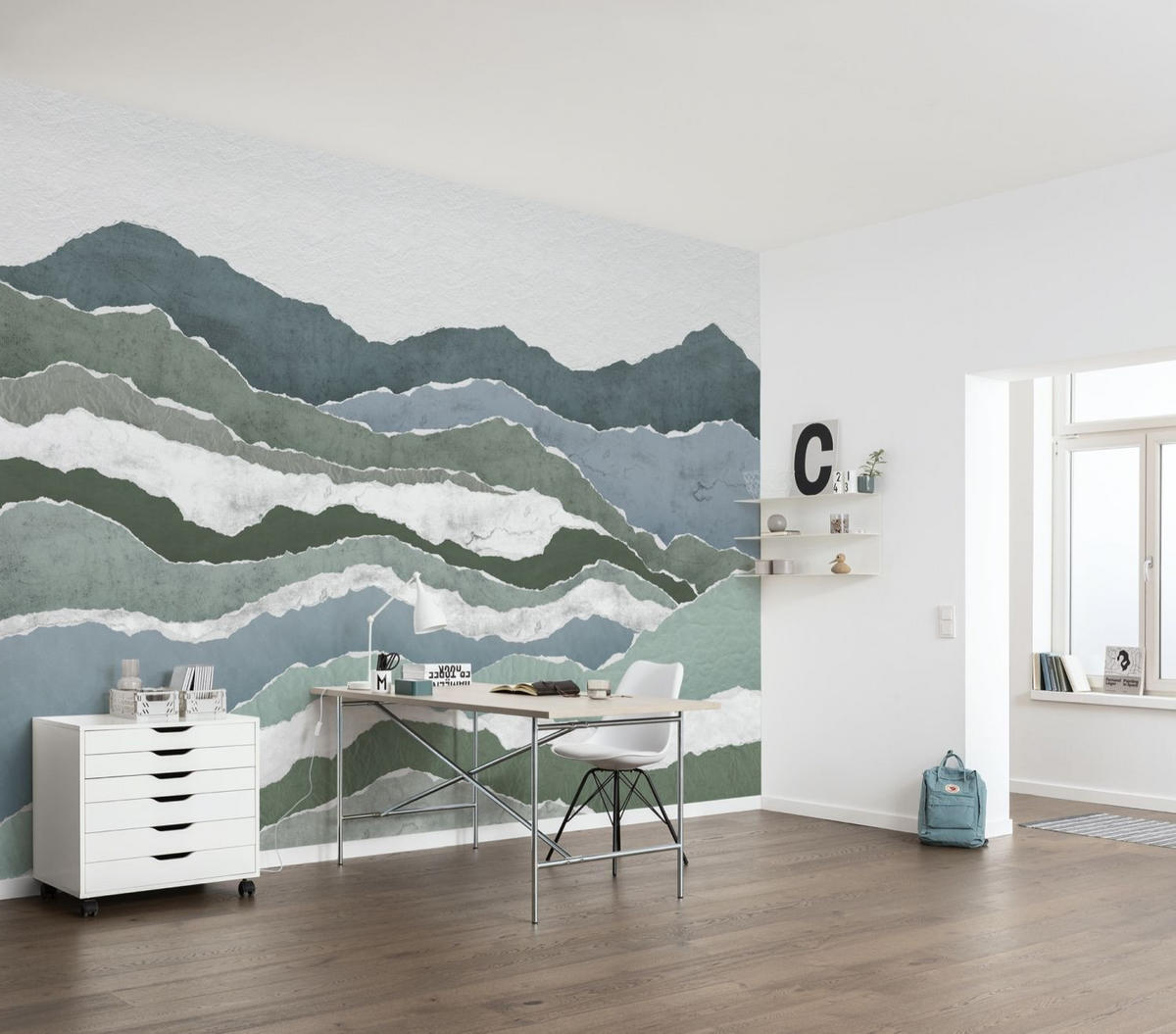 FOTOTAPETE Landschaft 400 x 280 cm - Grün, Papier (400/280cm) - Sanders & Sanders