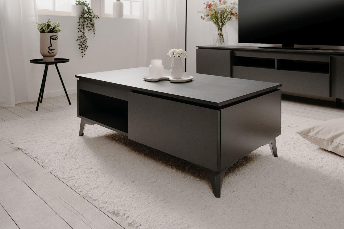 COUCHTISCH Bertrix 55/100/40 cm - Schwarz, Holzwerkstoff (55/100/40cm) - Finori GmbH