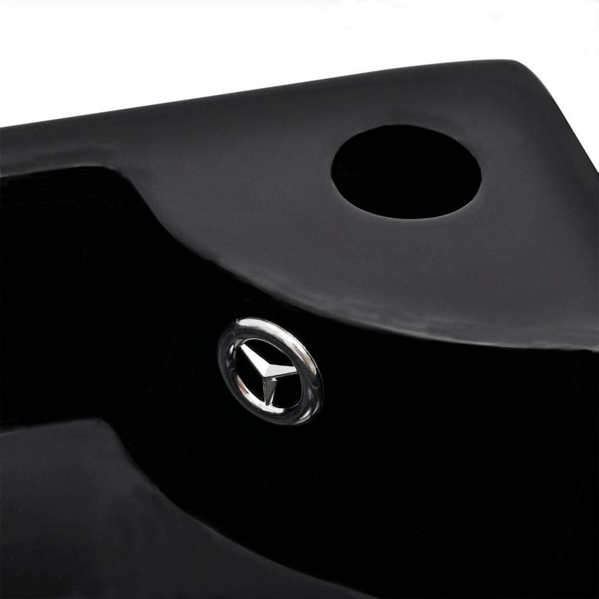 WASCHBECKEN Kress 45/32/12.5 cm - Schwarz, Keramik (45/12.5/32cm) - Nettlife