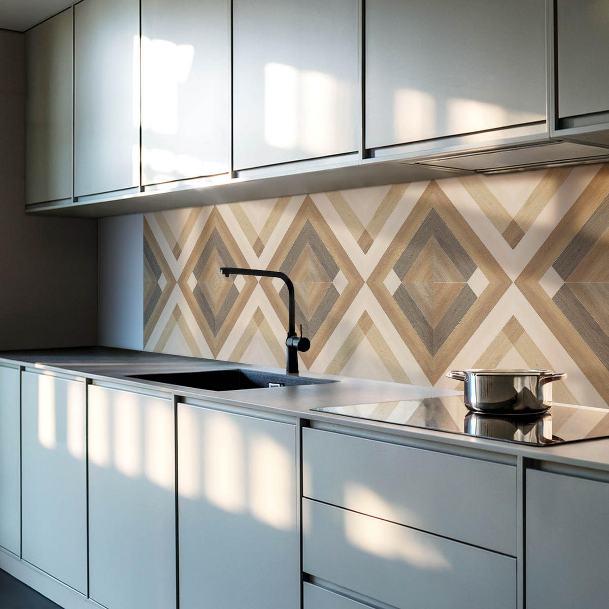 WANDPANEEL 100x50 cm selbstklebend Axenta - Braun, Kunststoff (50/1.6/100cm) - Wallfluent