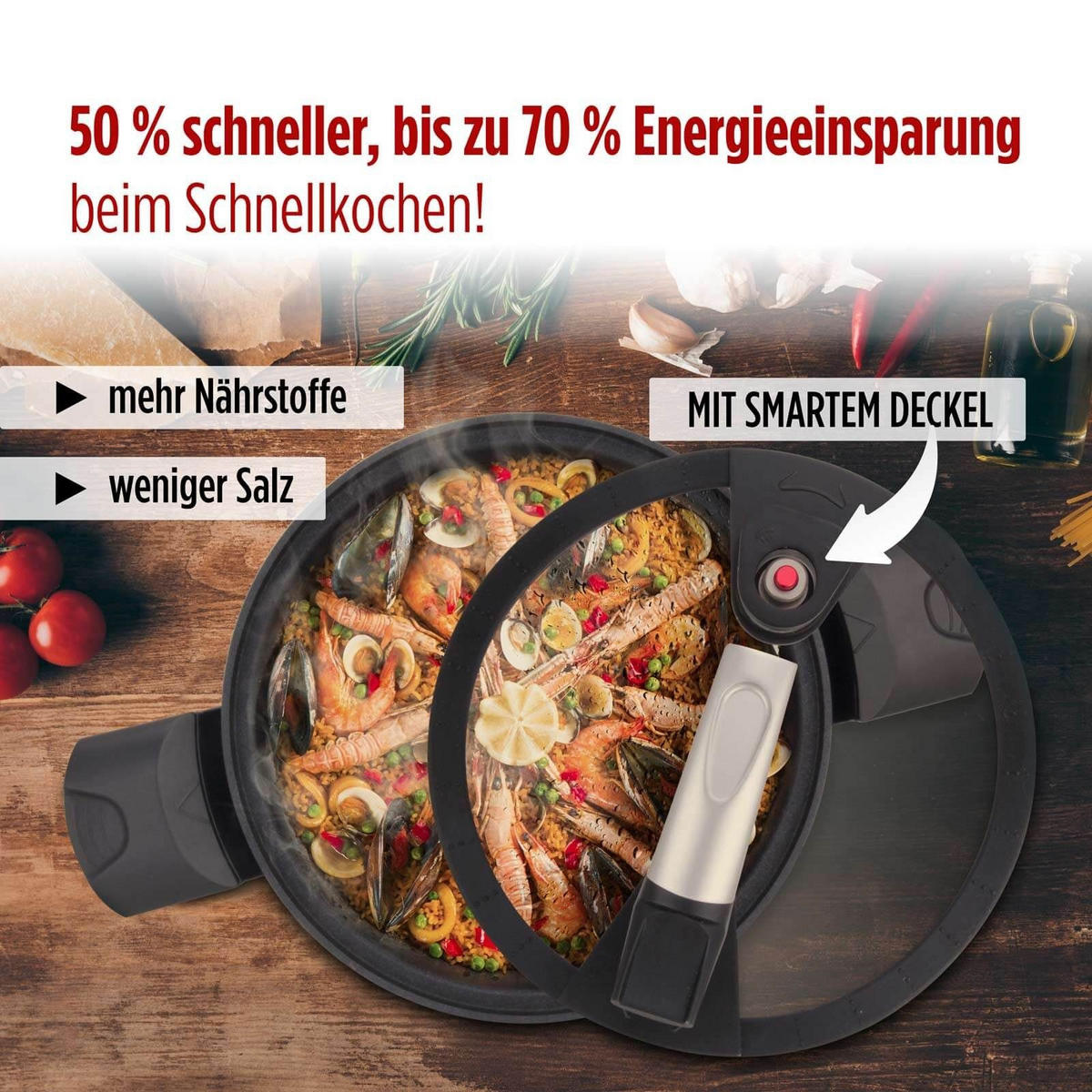 KOCHTOPF ROSMARINO Aluminium - Rot, Metall (24cm) - Rosmarino