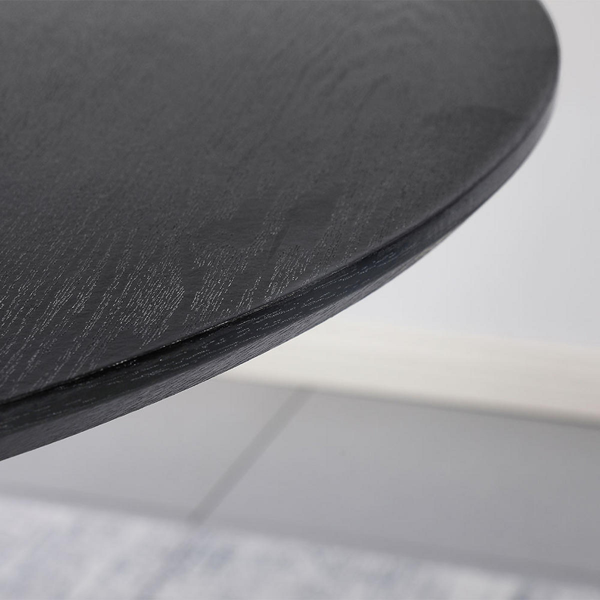 ESSTISCH CAMILLO - Dark Oak, 120 cm - Schwarz, Holzwerkstoff/Textil (120/120/75cm) - Home Deluxe