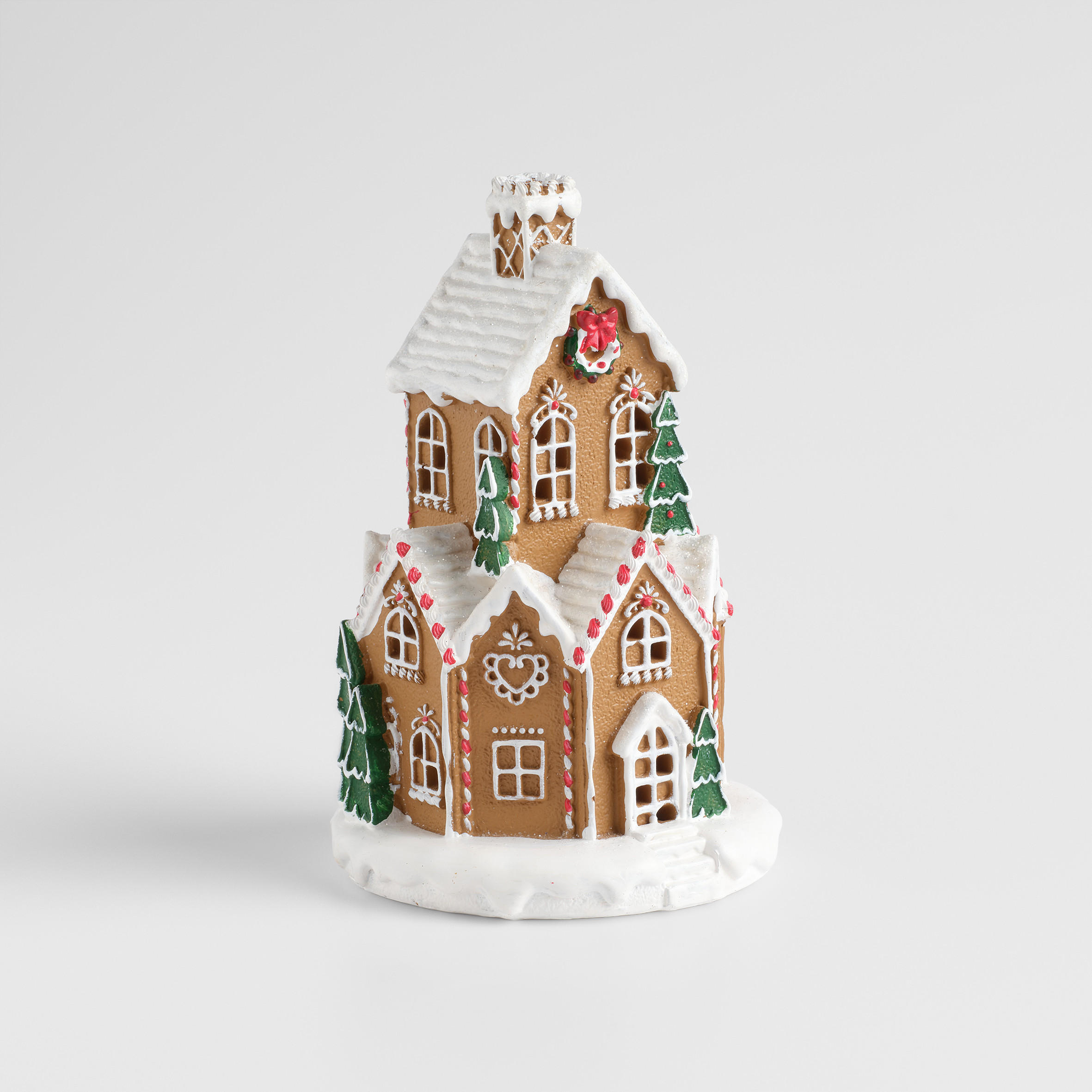 DEKOFIGUR Led CHARMTOWER, 14 x 14 cm, Braun, Beleuchtet Weihnachtsfigur, Weihnachtsdeko, Deko Wohnzimmer, Winter Christmas, XMAS Geschenk - Braun, Kunststoff (14/1/14cm) - home&you